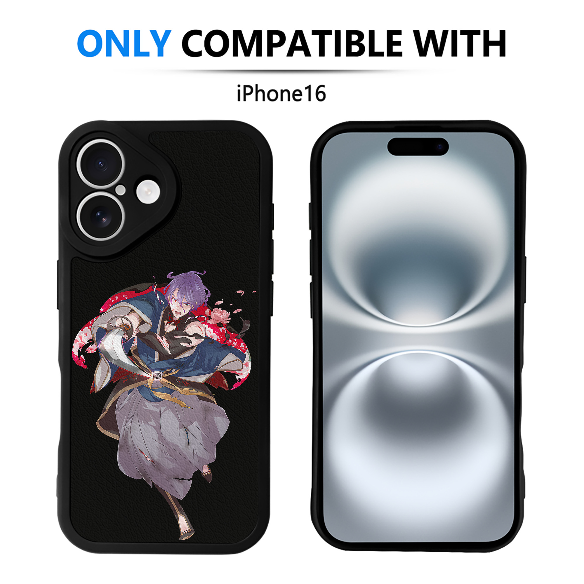 （画像用） 刀剣乱舞 Touken Ranbu 【iPhone 16シリーズ対応】シリコンスマホケース（レザー調） 材質：シリコン